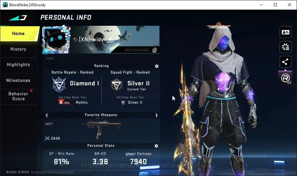 Blood Strike Accounts ASIA|ETERNAL DEagle-Scorpius|Collab 7DS[AK47,Kar98 image 2