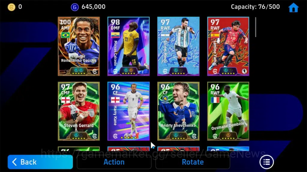eFootball Accounts Legends & Iconic Players Android|BigTime Ronaldinho,Epic Gerrard,Andriy S,ShowTime ICv3 Moises 4