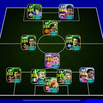 eFootball Accounts Legends & Iconic Players ovr 3222 • showtime marmoush • showtime kimich • epic  baresi