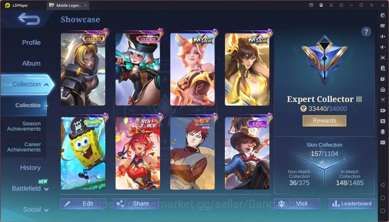 Mobile Legends: Bang Bang Accounts Global|Hero 77|Skin 157|Expert|CC Natalia|Luckybox image 14