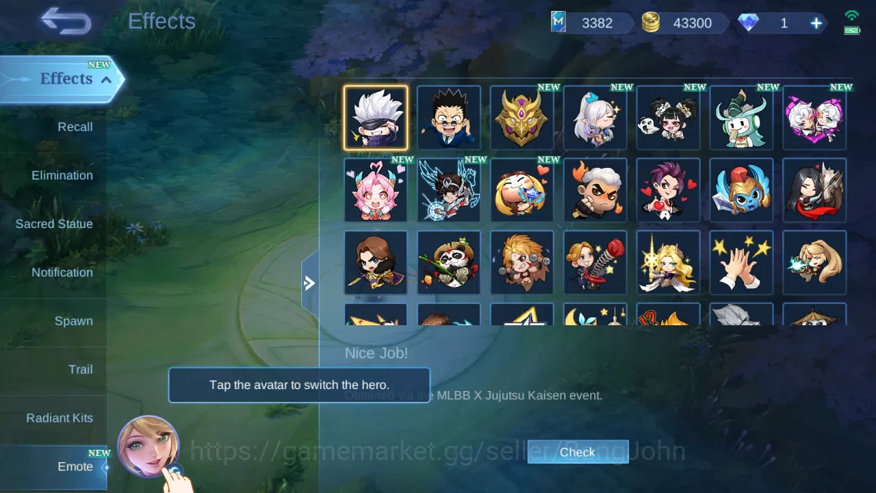 Mobile Legends: Bang Bang Accounts Others Hero 89 | Skin 173 | Emblem max | Sanrio Floryn | Dragontamer Ling | Dragontamer 14