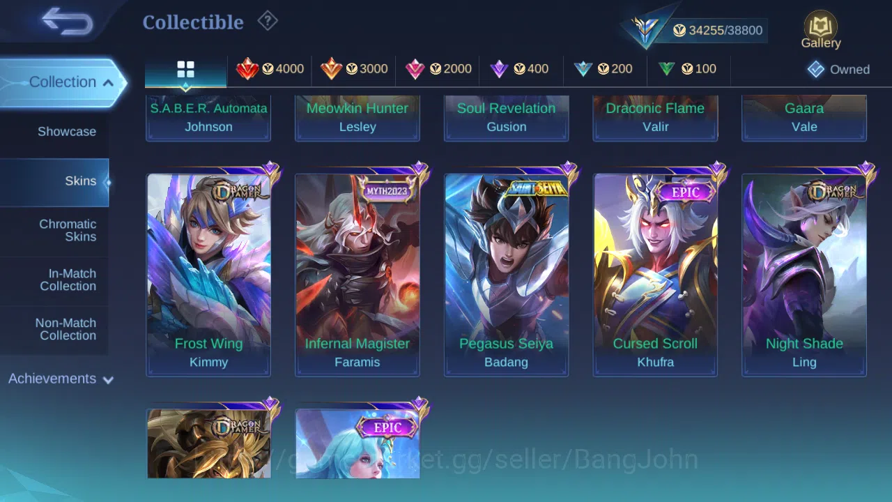 Mobile Legends: Bang Bang Accounts Others Hero 89 | Skin 173 | Emblem max | Sanrio Floryn | Dragontamer Ling | Dragontamer 8