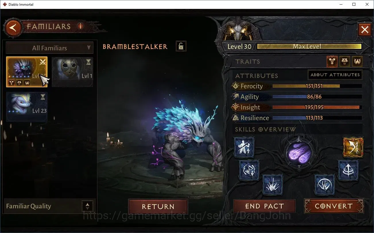Diablo Immortal Accounts Mid-Tier SEA - Anu |60 (1062) Barbarian-Maledictor|CR 47k|Reso 660|Inferno 7|2 14