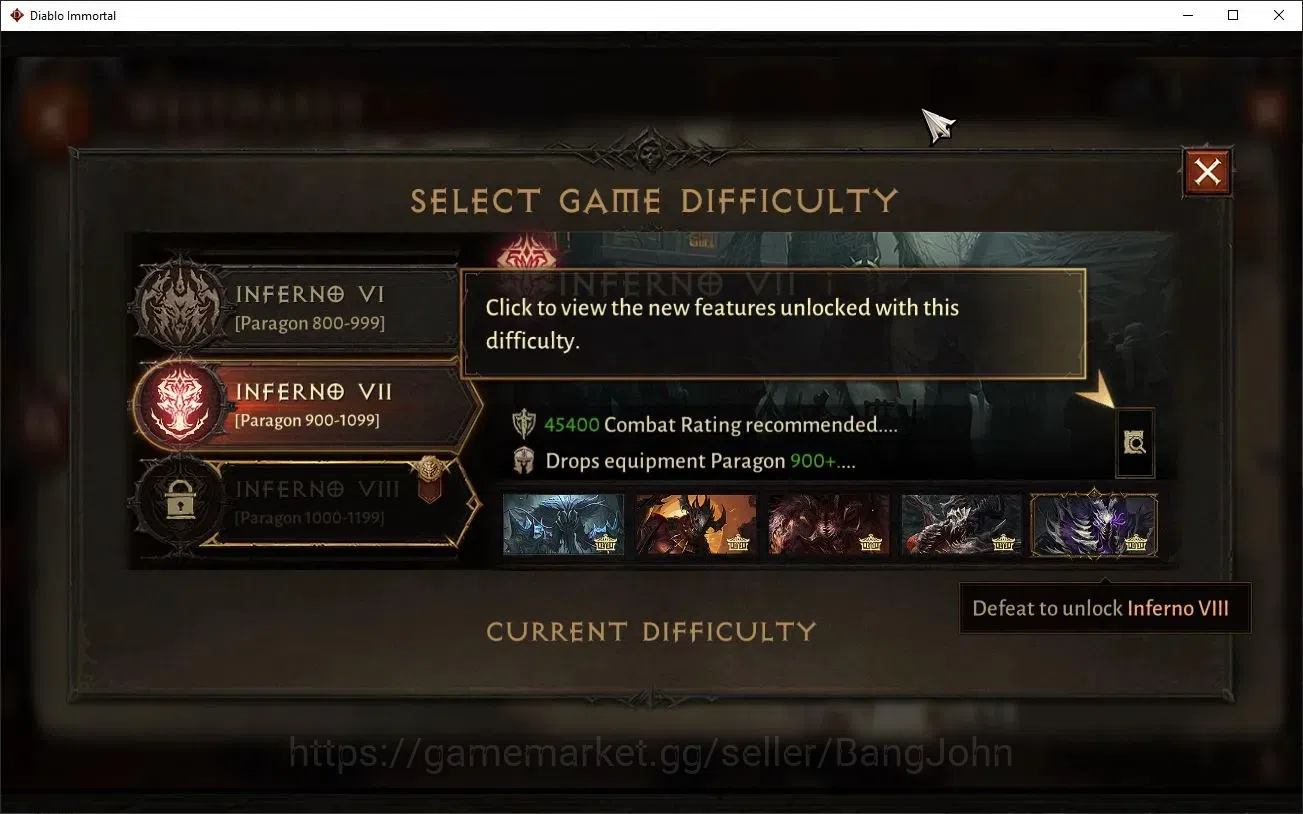 Diablo Immortal Accounts Mid-Tier SEA - Anu |60 (1062) Barbarian-Maledictor|CR 47k|Reso 660|Inferno 7|2 6