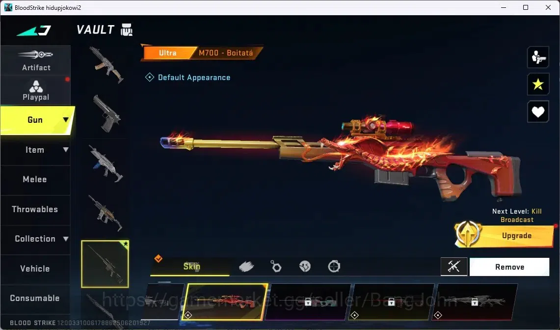 Blood Strike Accounts ASIA | ULTRA GUN: M700-Boitatá | 1 7DS Playpal - O image 4