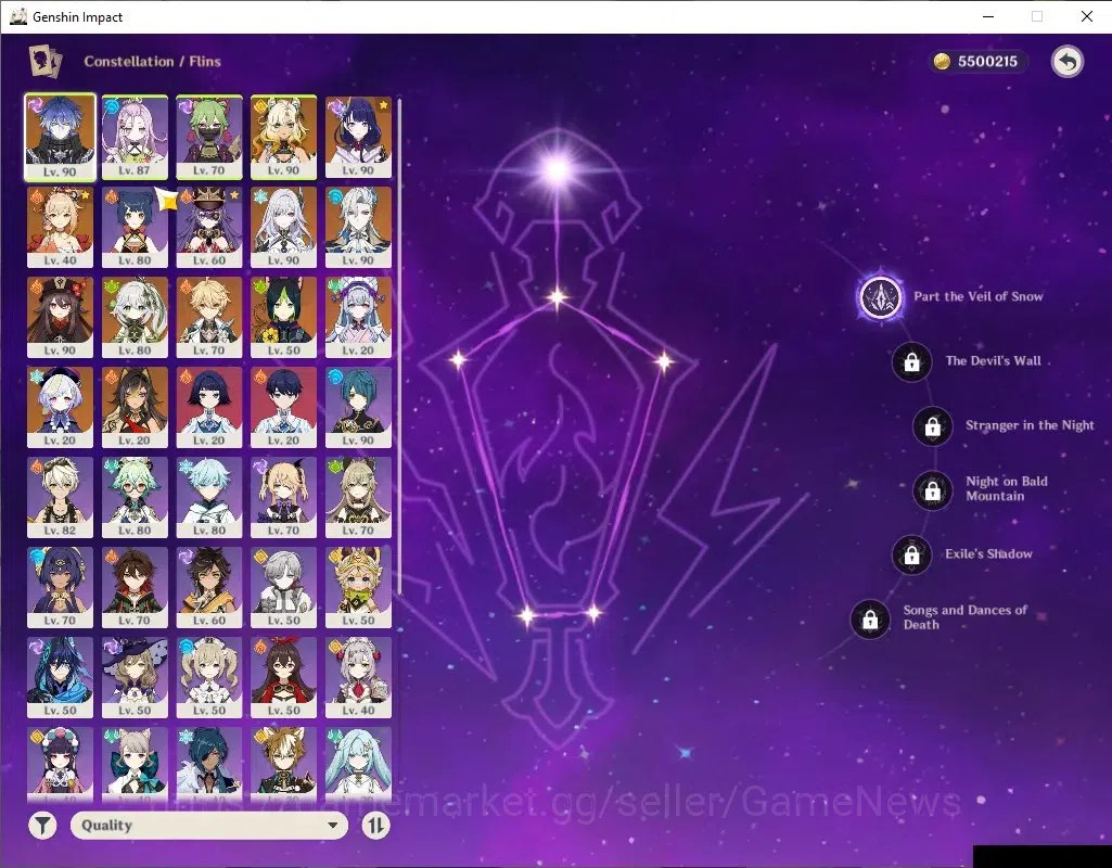 Genshin Impact Accounts Asia|AR 57|8 Limited+4(*5Weapon)|FlinsC1,RaidenC1, image 3