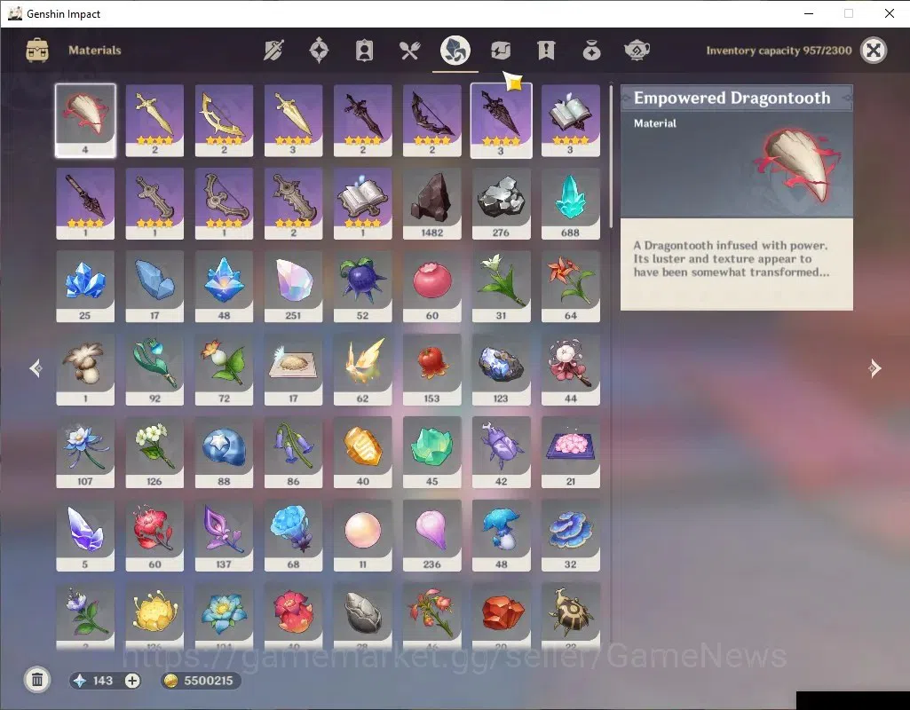 Genshin Impact Accounts Asia|AR 57|8 Limited+4(*5Weapon)|FlinsC1,RaidenC1, image 9