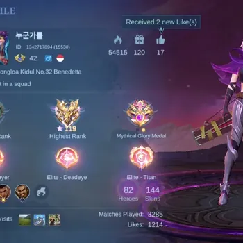 Mobile Legends: Bang Bang Accounts Collector Global|144S|Expert|CC Benedeta Natalia,DG Ling Lancelot Masha,LightBorn