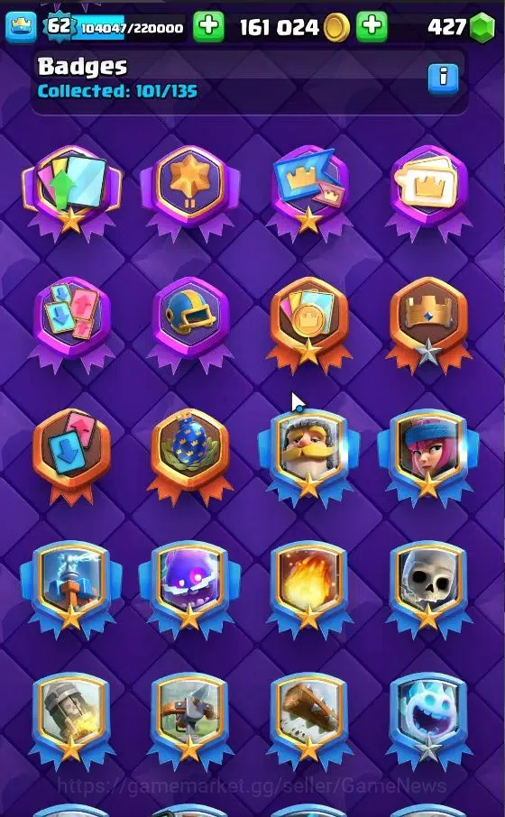 Clash Royale Accounts Lv 62|Trophy 10704|KTL 15|Limited Skin|Card 121|4  image 12