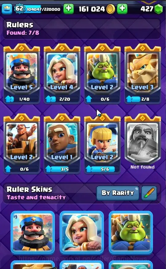 Clash Royale Accounts Lv 62|Trophy 10704|KTL 15|Limited Skin|Card 121|4  image 13