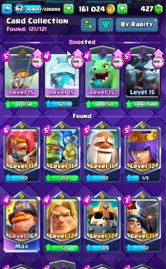 Clash Royale Accounts Lv 62|Trophy 10704|KTL 15|Limited Skin|Card 121|4  image 17