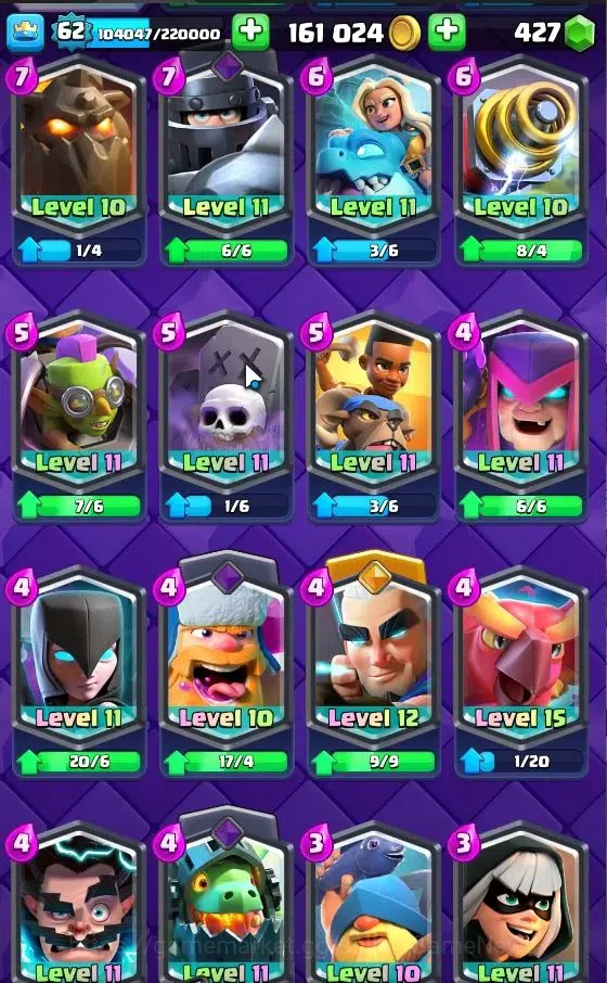 Clash Royale Accounts Lv 62|Trophy 10704|KTL 15|Limited Skin|Card 121|4  image 18
