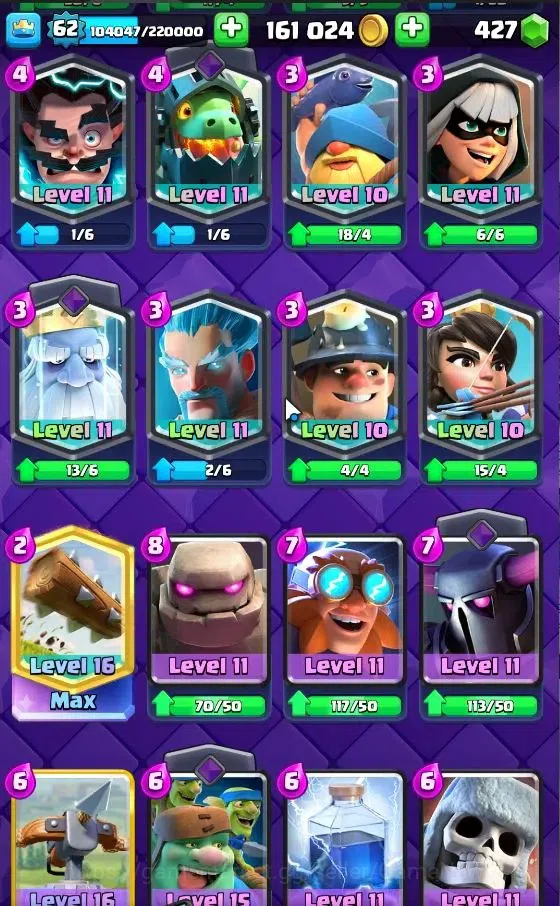 Clash Royale Accounts Lv 62|Trophy 10704|KTL 15|Limited Skin|Card 121|4  image 19