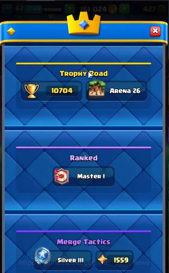 Clash Royale Accounts Lv 62|Trophy 10704|KTL 15|Limited Skin|Card 121|4  image 3