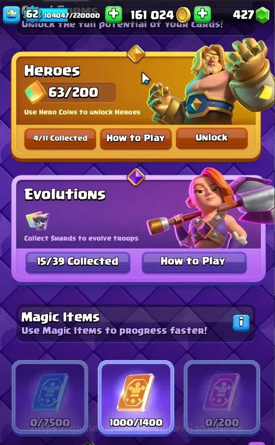 Clash Royale Accounts Lv 62|Trophy 10704|KTL 15|Limited Skin|Card 121|4  image 5