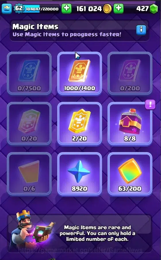 Clash Royale Accounts Lv 62|Trophy 10704|KTL 15|Limited Skin|Card 121|4  image 6