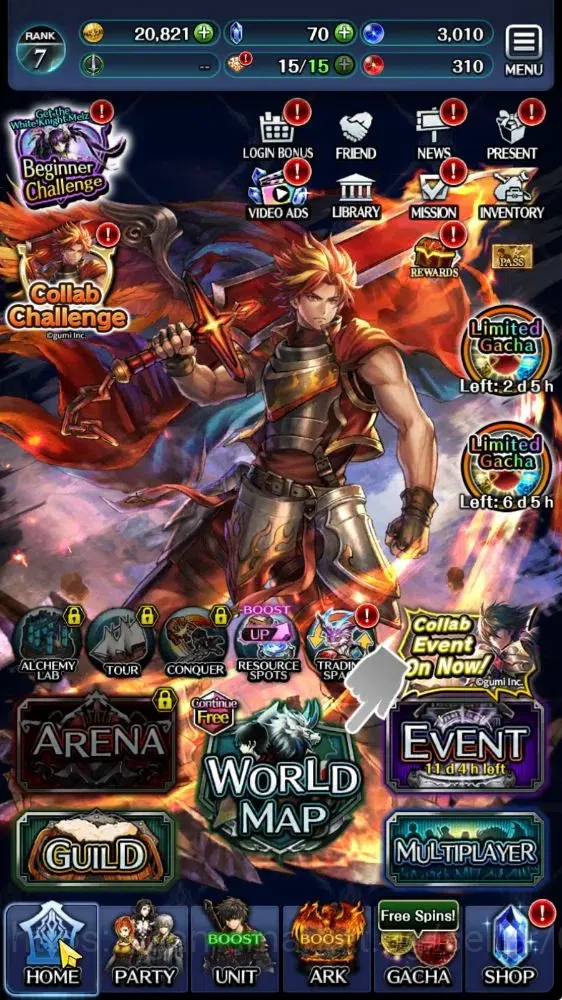 Last Cloudia Accounts Others GLOBAL|Rank 7|Collab Brave Frontier (Goddess Tilith,Fire God Vargas) + (Goddess Lilaha)| 7 SSR 4