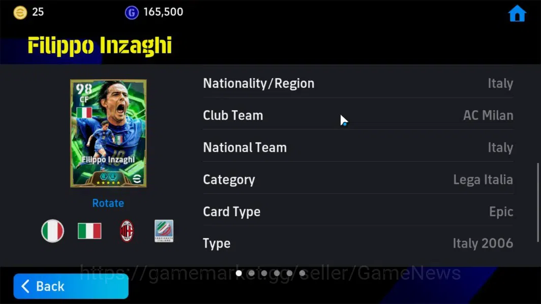 eFootball Accounts Android|Epic Filippo Inzaghi,Steven Gerrard,Andriy image 8