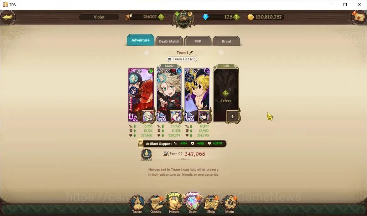 The Seven Deadly Sins: Grand Cross Accounts Endgame Global|5M CC|91 LS|9 LR 8 UR +Collab Gachiakuta,Re 15