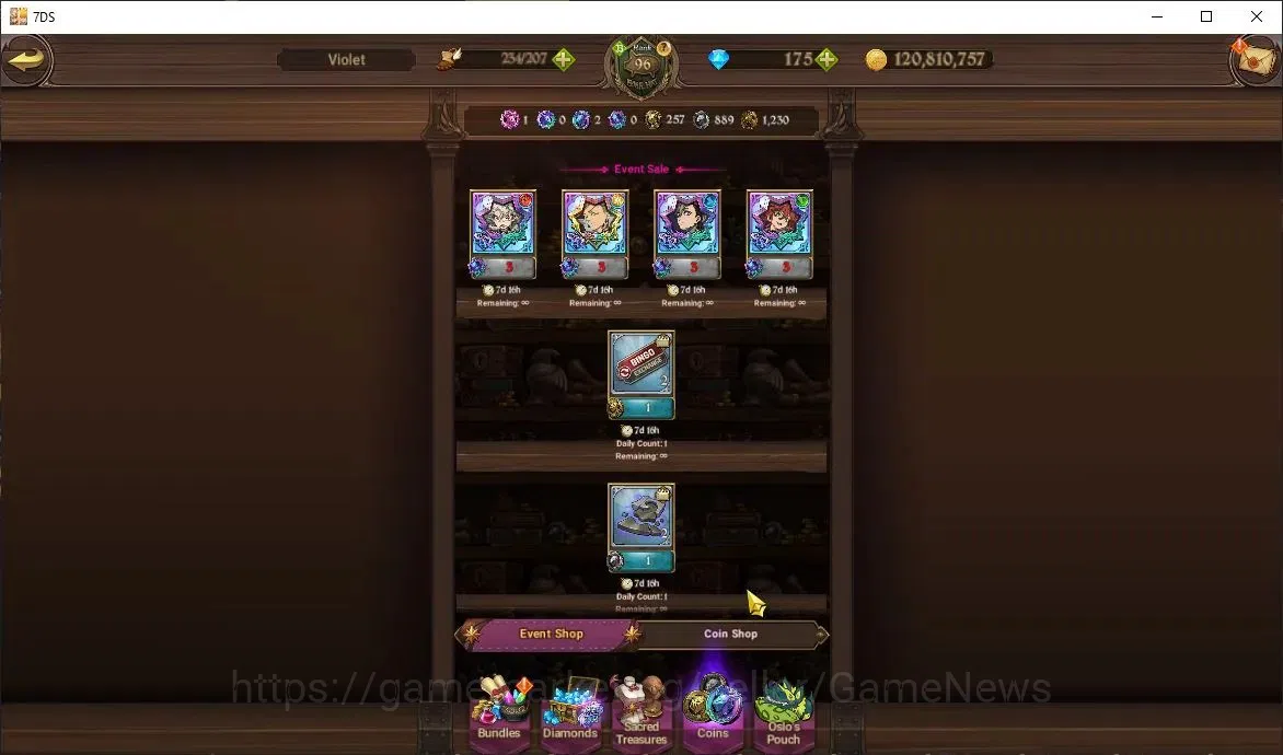The Seven Deadly Sins: Grand Cross Accounts Endgame Global|5M CC|91 LS|9 LR 8 UR +Collab Gachiakuta,Re 20