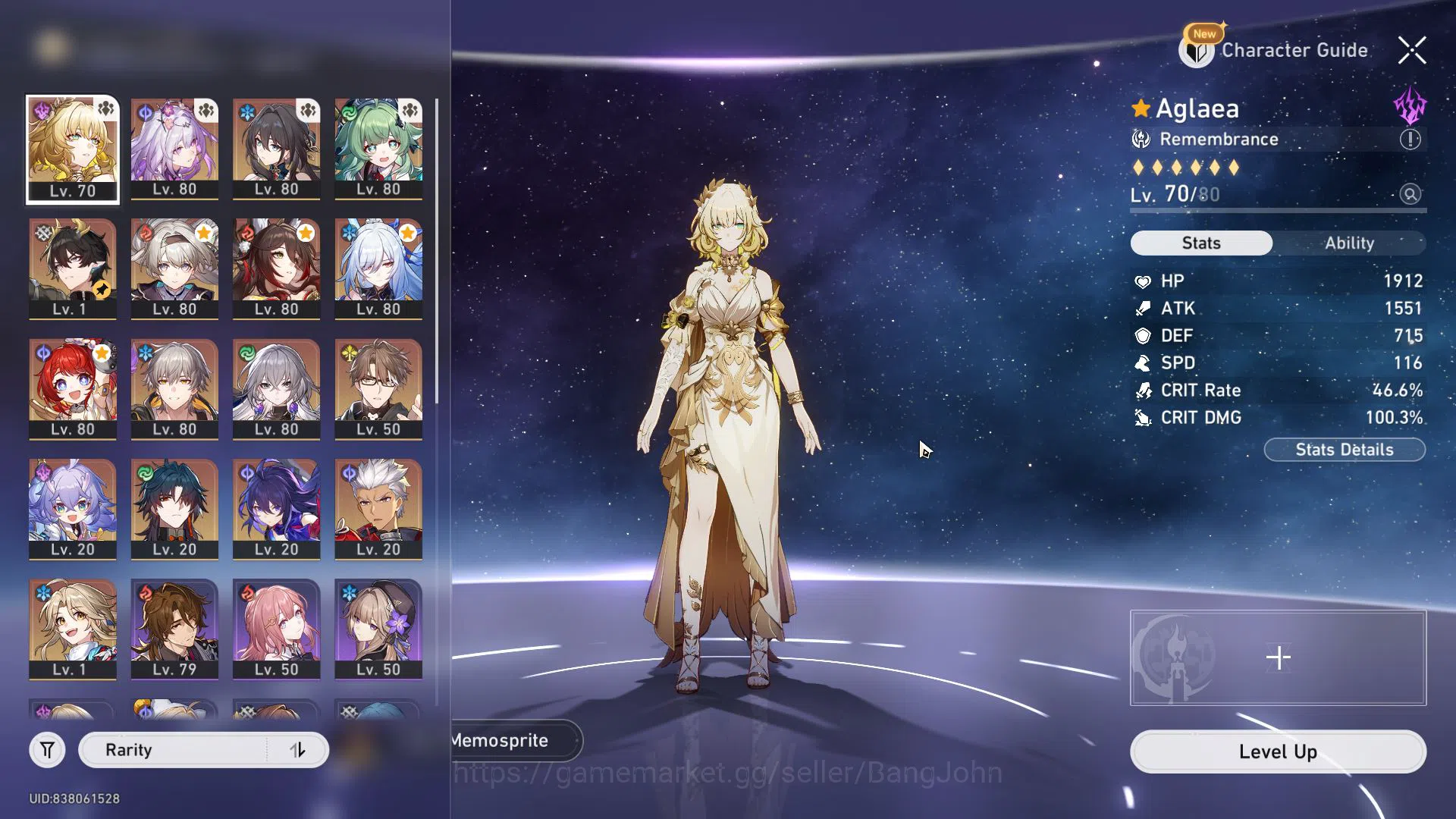 Honkai Star Rail Accounts Others ASIA | TL 65 | JADE 3872 | Gacha Limited Ticket 9 | Golden Companion Spirit 1 | Castorice 2