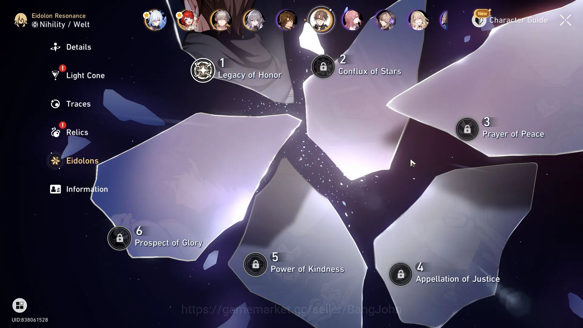 Honkai Star Rail Accounts Others ASIA | TL 65 | JADE 3872 | Gacha Limited Ticket 9 | Golden Companion Spirit 1 | Castorice 3