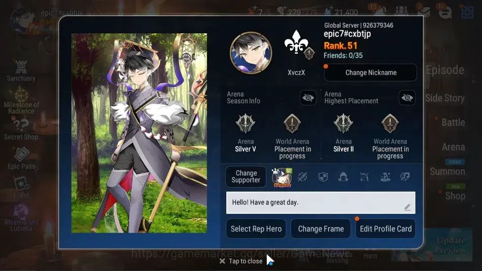 Epic Seven Accounts GLOBAL Unverif|11 ML(SchoolNurse Yulha,Rhiana&L,Mo image 2