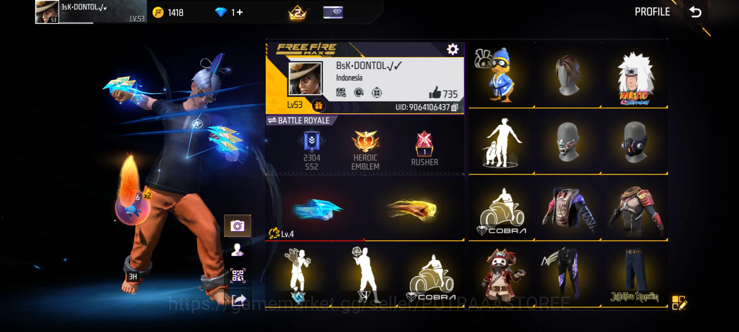 Free Fire Accounts Indonesia | akun murah tapi emot gelap 1 | murah dan bergaransi 1