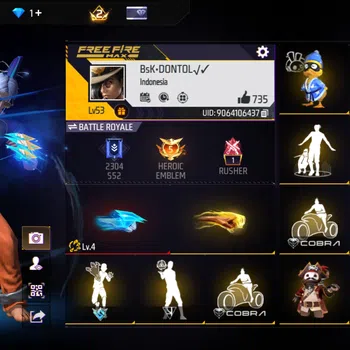 Free Fire Accounts Indonesia | akun murah tapi emot gelap 1 | murah dan bergaransi
