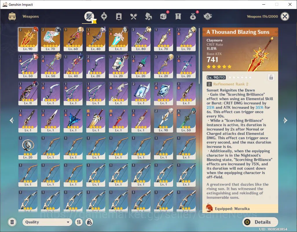 Genshin Impact Accounts End Game ASIA|AR 55| 3 Limited 16