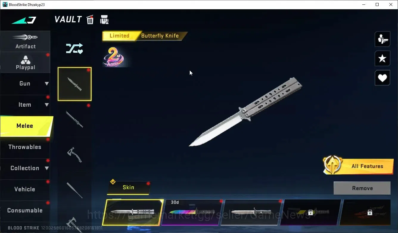 Blood Strike Accounts Collab Skin ASIA|ETERNAL DeAgle+Collab OPM SKS,Ethan-Mumen,AOT-KAG6,Enzo,7DS AK47,Karl98,QBZ95|7 1