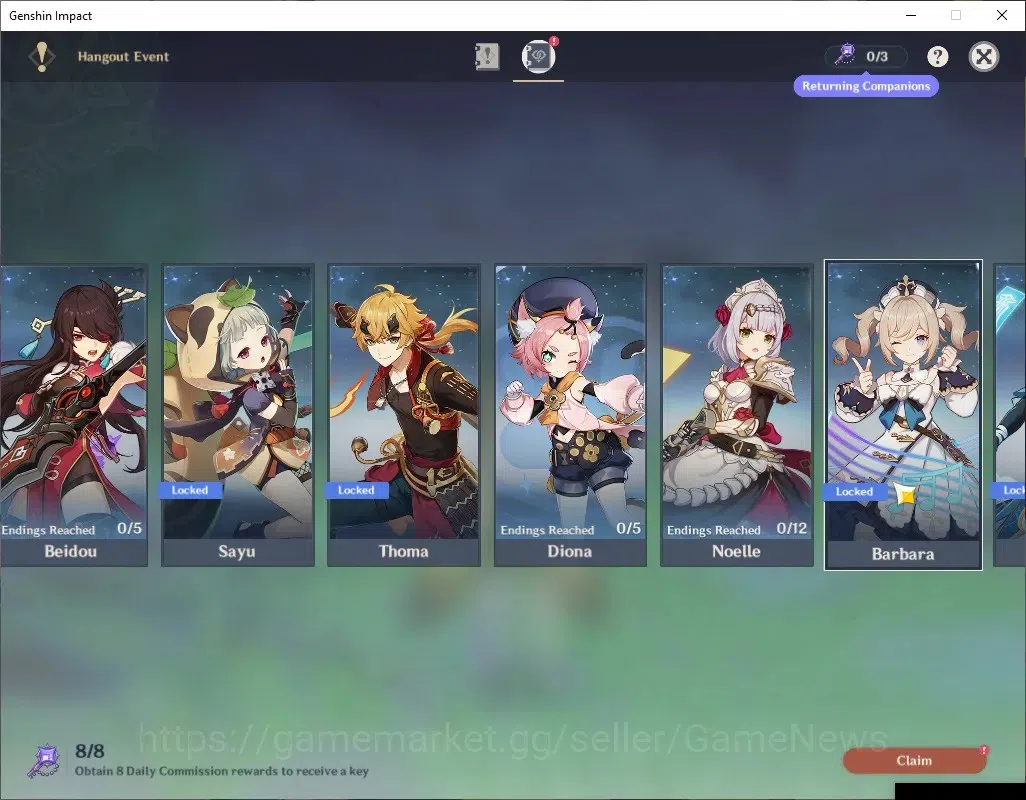 Genshin Impact Accounts ASIA|AR 50|BD Unset|Rate ON|3 Limited+1(*5Weapon)| image 16
