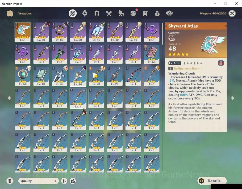 Genshin Impact Accounts ASIA|AR 50|BD Unset|Rate ON|3 Limited+1(*5Weapon)| image 4
