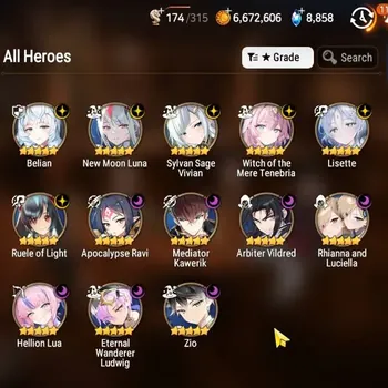 Epic Seven Accounts High-End GLOBAL Verif|13 ML(Rhiana&Luciela,Lsette,Zio,Belian,Etc)+UP Politis,AUBE,Hecate,Etc|AUTO W|107K