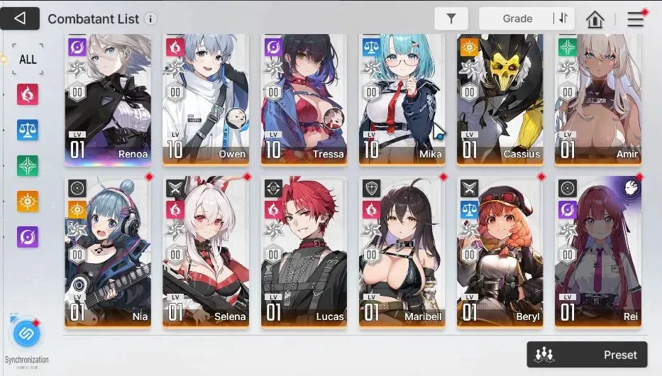 Chaos Zero Nightmare Accounts GLOBAL|Lv 54|7 SSR[(Heidemarie+Sign,Diana,Nine,Har image 4