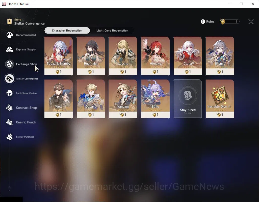 Honkai Star Rail Accounts Starter Asia|TL 66|10 Limited|[Yao Guang,Feixiao]+Sign,Black 10