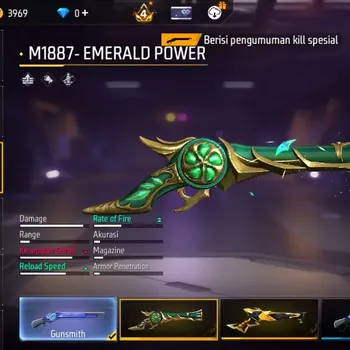 Free Fire Accounts Indonesia | EVO MP40 Predatory Cobra Lv.7 | 4 M1887 Skins| Backpack Electrify Bunny, Bunny Mastermind