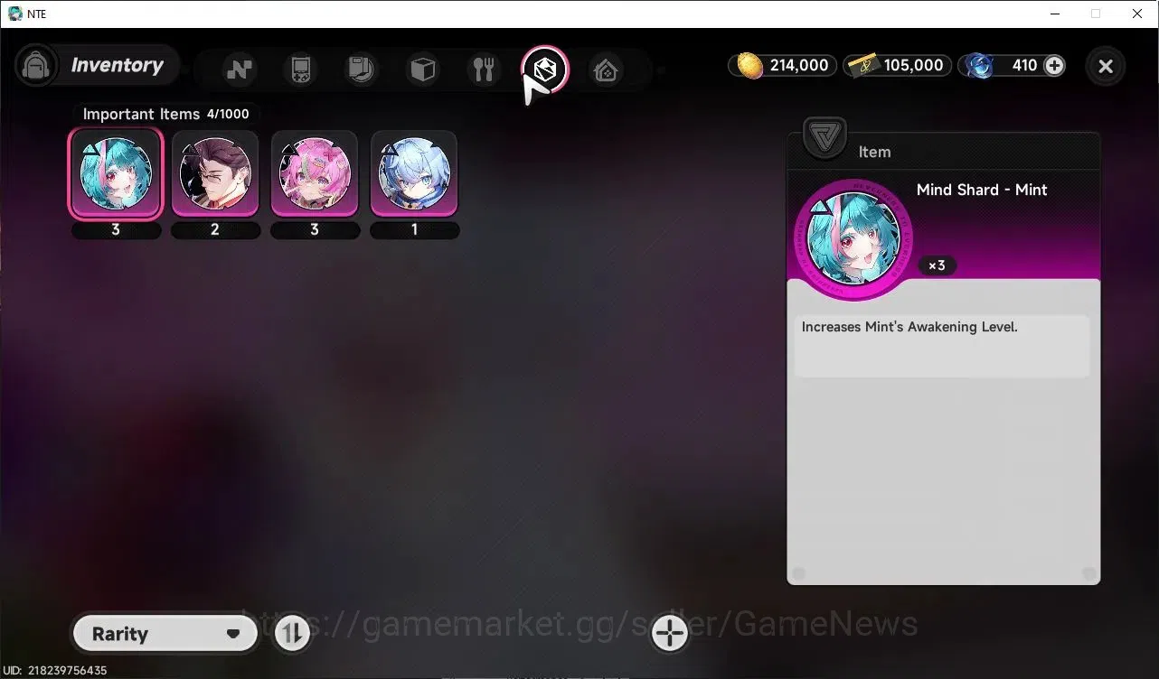 Neverness to Everness Accounts GLOBAL SEA|HL 3|1 Limited|2 S-Class| Shinku, Hathor |+2 S-Class Selector Box|Selector 10