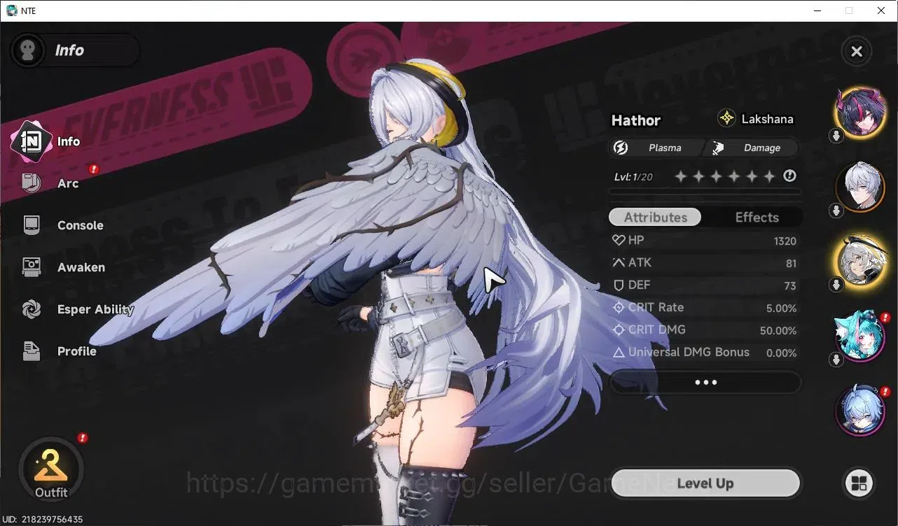 Neverness to Everness Accounts GLOBAL SEA|HL 3|1 Limited|2 S-Class| Shinku, Hathor |+2 S-Class Selector Box|Selector 2