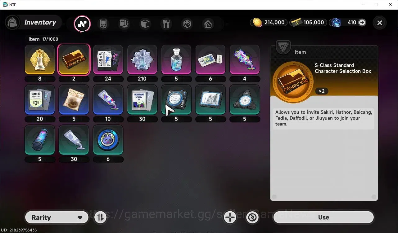 Neverness to Everness Accounts GLOBAL SEA|HL 3|1 Limited|2 S-Class| Shinku, Hathor |+2 S-Class Selector Box|Selector 8
