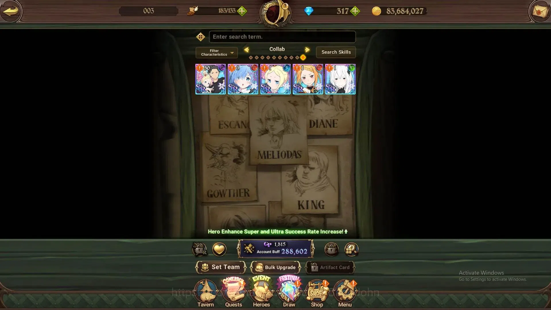 The Seven Deadly Sins: Grand Cross Accounts Global | 288K CC | 317 DM | UR Demon King Meliodas image 4