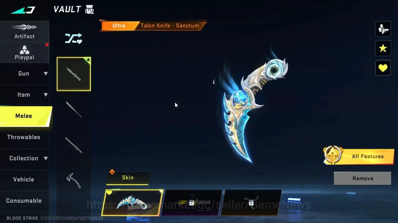 Blood Strike Accounts Rare Skin ASIA|ULTRA Melee Talon Knife-Sanctum||Legendary M4A1-Venom|TokRev Loot Crate|Change 5