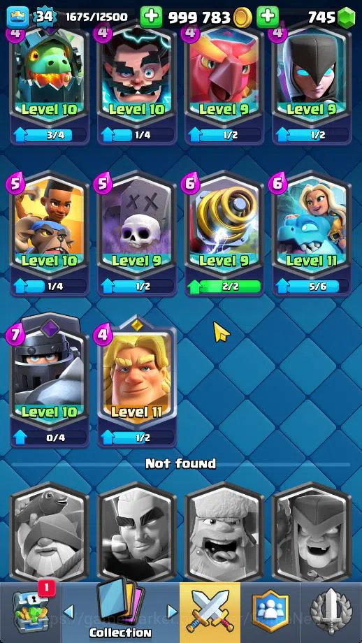 Clash Royale Accounts Midgame Lv 34|Trophy 5502|KTL 12|Limited Skin|Card 108| 5 EVO 1 Champ 15 Legendary 33 Epic 30 Rare 29 12