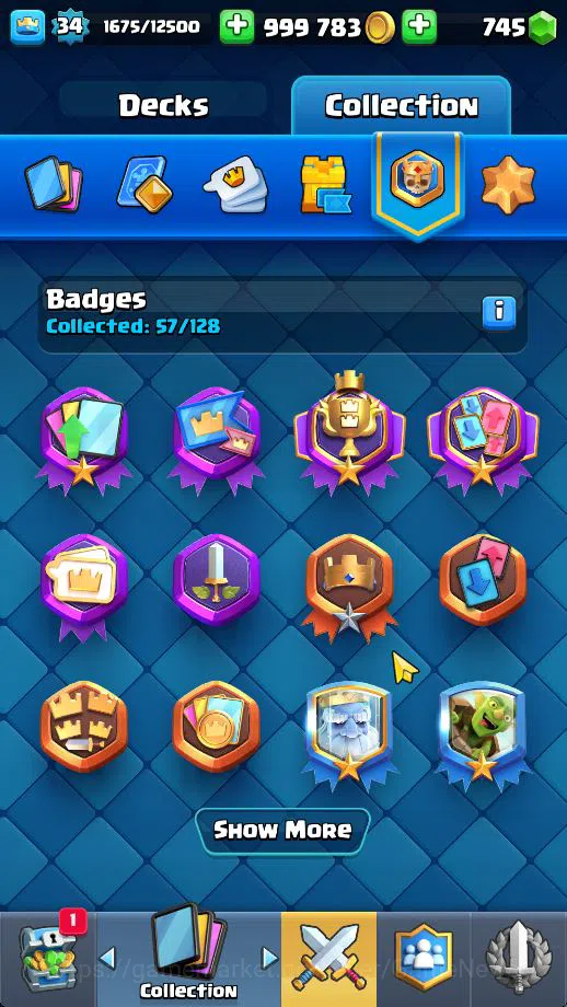 Clash Royale Accounts Midgame Lv 34|Trophy 5502|KTL 12|Limited Skin|Card 108| 5 EVO 1 Champ 15 Legendary 33 Epic 30 Rare 29 17