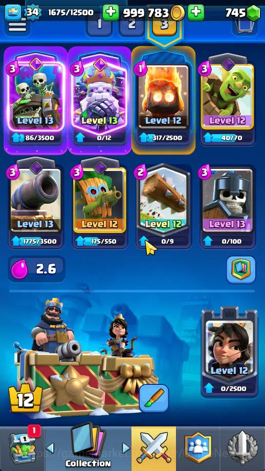 Clash Royale Accounts Midgame Lv 34|Trophy 5502|KTL 12|Limited Skin|Card 108| 5 EVO 1 Champ 15 Legendary 33 Epic 30 Rare 29 3