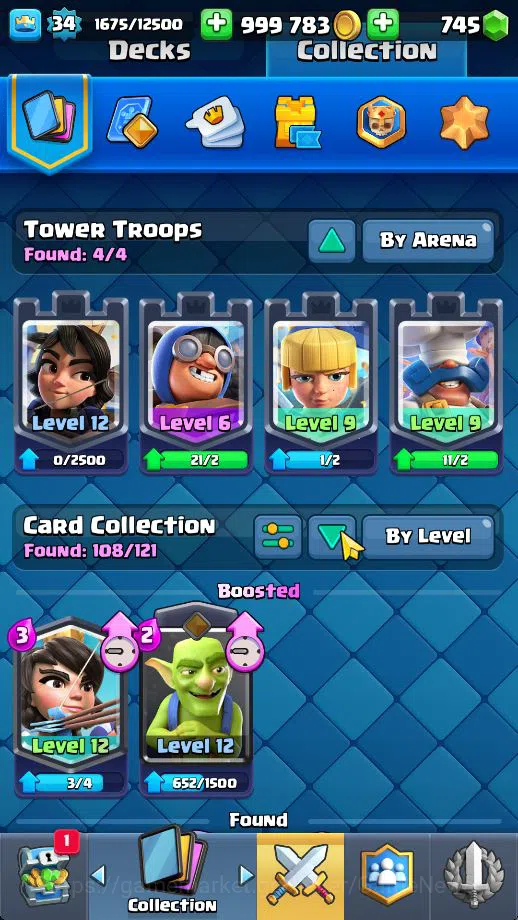 Clash Royale Accounts Midgame Lv 34|Trophy 5502|KTL 12|Limited Skin|Card 108| 5 EVO 1 Champ 15 Legendary 33 Epic 30 Rare 29 4