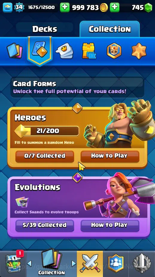 Clash Royale Accounts Midgame Lv 34|Trophy 5502|KTL 12|Limited Skin|Card 108| 5 EVO 1 Champ 15 Legendary 33 Epic 30 Rare 29 5