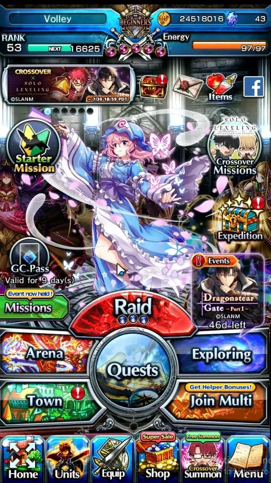 Grand Summoners Accounts Global|Rank 53|Fresh Story|3 Ascend[2 Yuyuko Saigy image 1