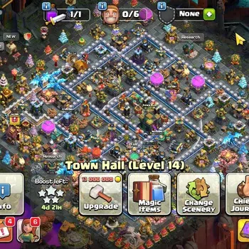 Clash of Clans Accounts High-End LV 175 TH 14-BH 9|HH 8|Limited Skin|BK 64,AQ 71,GW 48,MP 46,RC 19|BM 30,BC 17|1,2K
