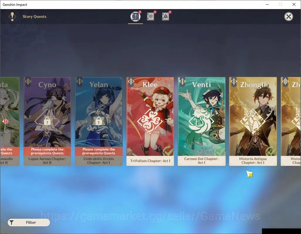 Genshin Impact Accounts ASIA |AR 55 |4 Limited + 4 (*5 Standard) + 1 (*5We image 18